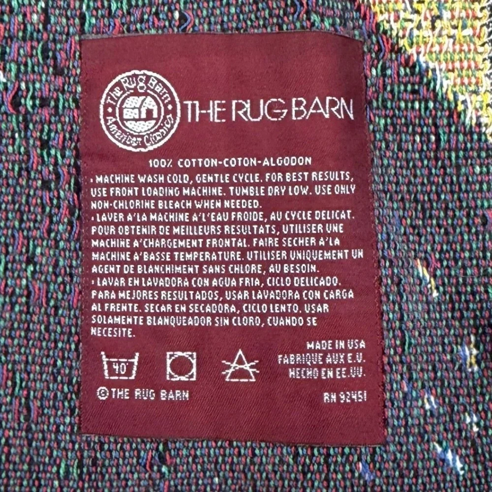 The Rug Barn 90's Beatles Abbey Road Woven Tapestry Throw Blanket 66x50 USA Made